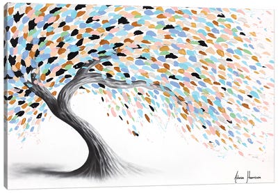 Melodic Mineral Tree Canvas Art Print - Hyper-Realistic & Detailed Drawings
