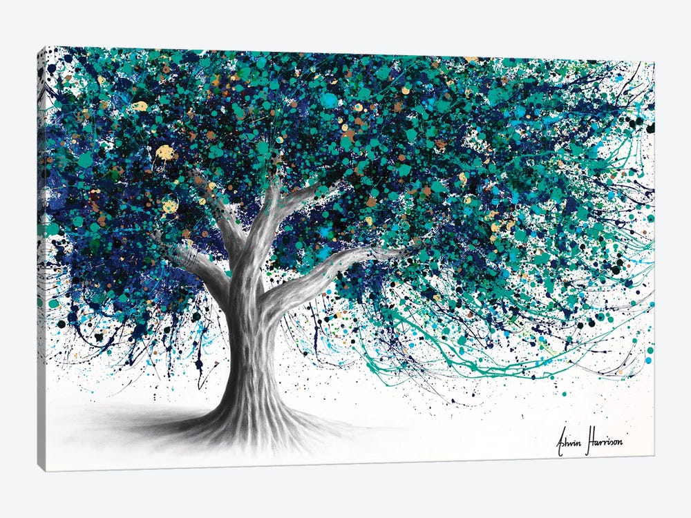 Peacock Park Tree by Ashvin Harrison 1-piece Canvas Artwork