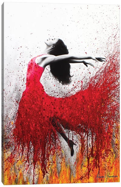 Rise Above The Flames Canvas Art Print - Dance Art