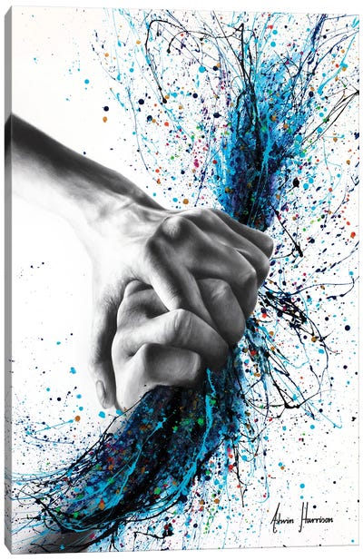 Never Let Go Canvas Art Print - Hyper-Realistic & Detailed Drawings