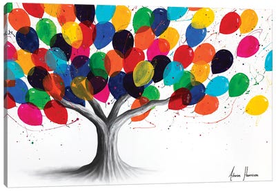 Birthday Tree Canvas Art Print - Balloons
