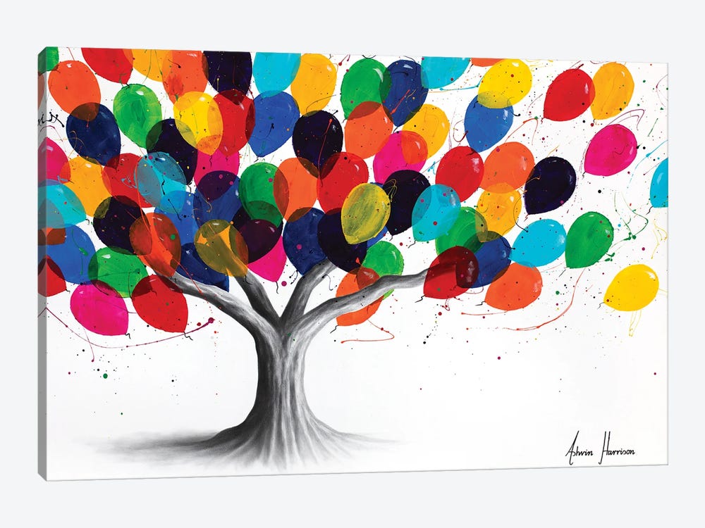 Birthday Tree by Ashvin Harrison 1-piece Canvas Art Print