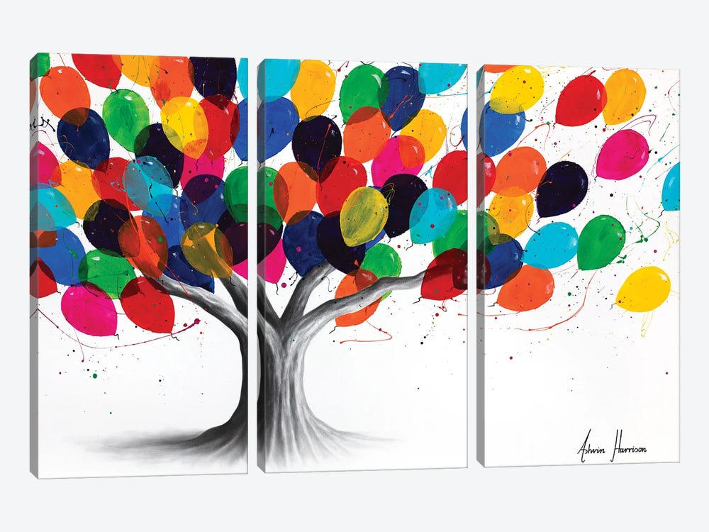 Birthday Tree by Ashvin Harrison 3-piece Canvas Print