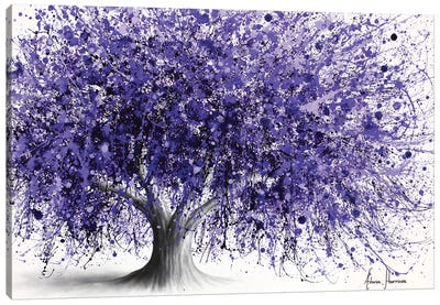 Very Peri Tree Canvas Art Print - Hyper-Realistic & Detailed Drawings