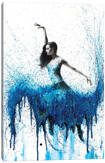 Rising Moonstone Dance Canvas Art Print - Hyper-Realistic & Detailed Drawings