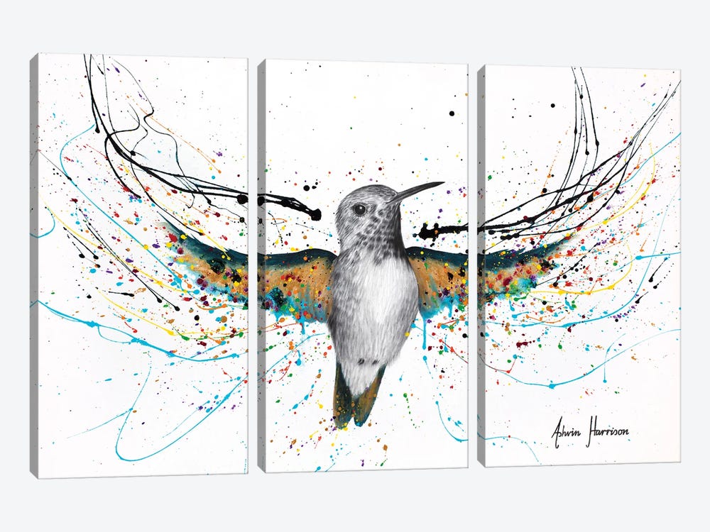 Hummingbird Symphony by Ashvin Harrison 3-piece Art Print