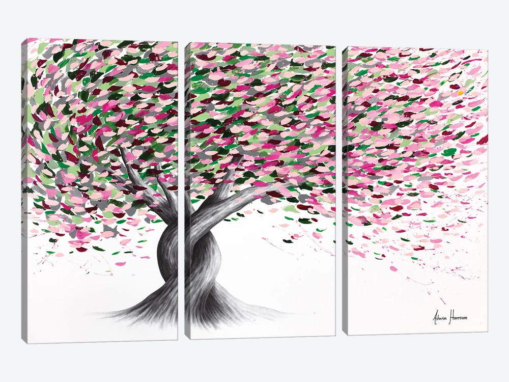 Azalea Breeze Tree by Ashvin Harrison 3-piece Canvas Artwork