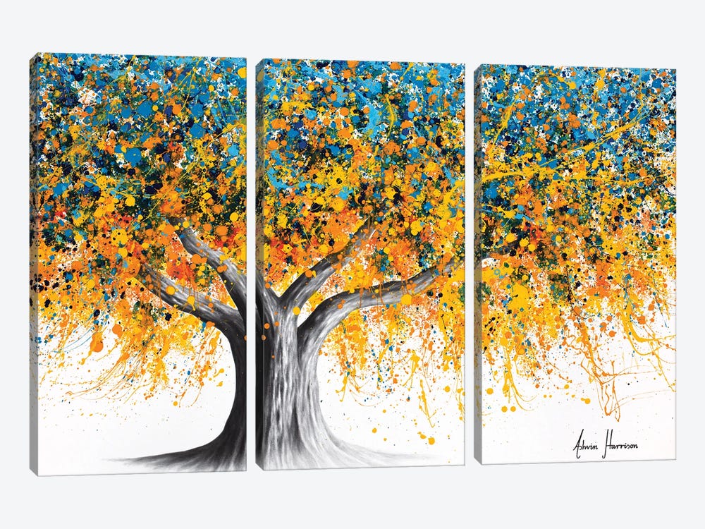Dnieper River Tree by Ashvin Harrison 3-piece Canvas Art