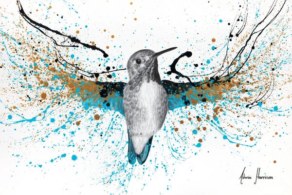 Hummingbirds: Golden Night Hummingbird by Ashvin Harrison