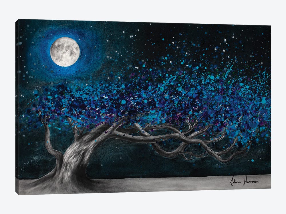 Glowing Midnight Tree by Ashvin Harrison 1-piece Canvas Print