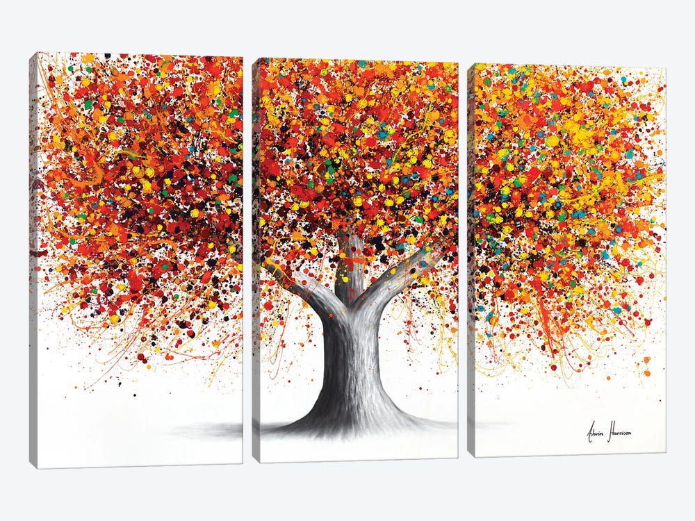Citrus Serenity Tree by Ashvin Harrison 3-piece Canvas Artwork