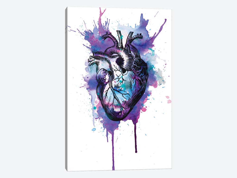 Tell Tale Heart IX by Victoria Olt 1-piece Canvas Print