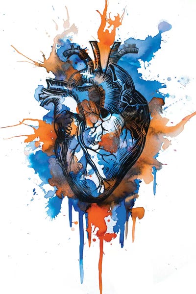 Tell Tale Heart X by Victoria Olt framed wall art