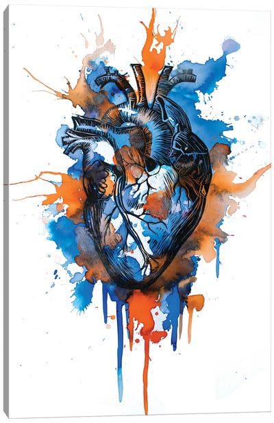Tell Tale Heart X Canvas Art Print - Victoria Olt