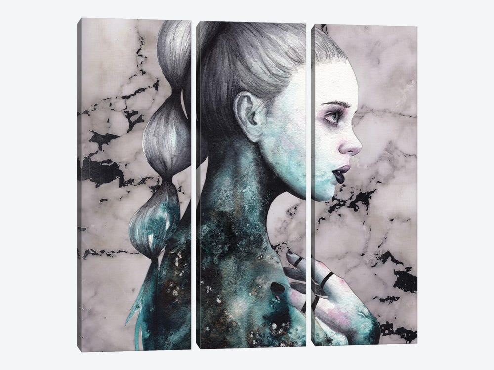 In The Stillness Of Remembering by Victoria Olt 3-piece Canvas Print
