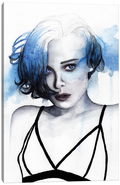 Blue Canvas Art Print - Lingerie Art