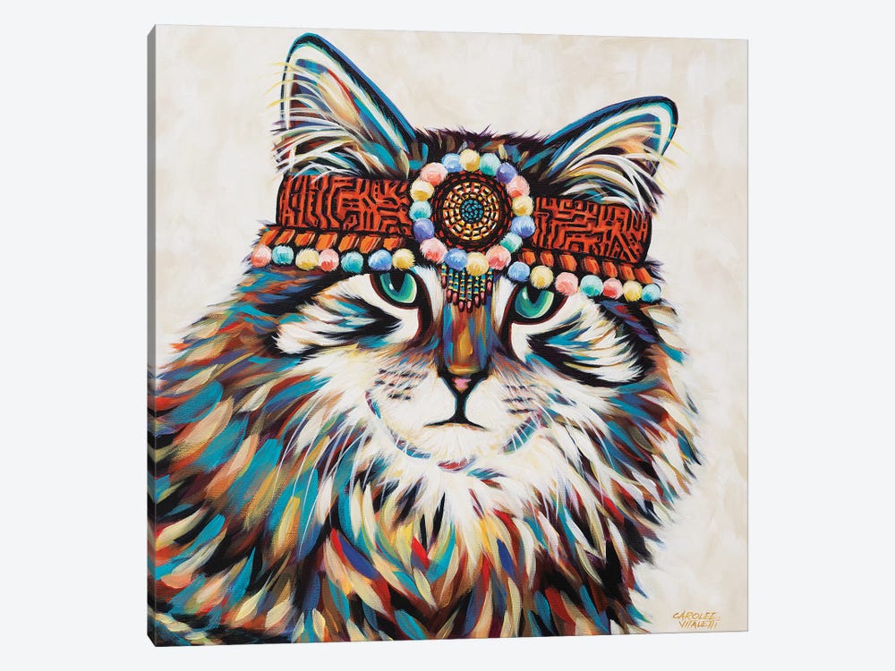 Hippie Cat II by Carolee Vitaletti 1-piece Canvas Wall Art