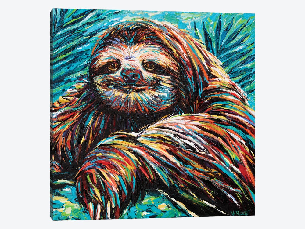 Painted Sloth I by Carolee Vitaletti 1-piece Art Print