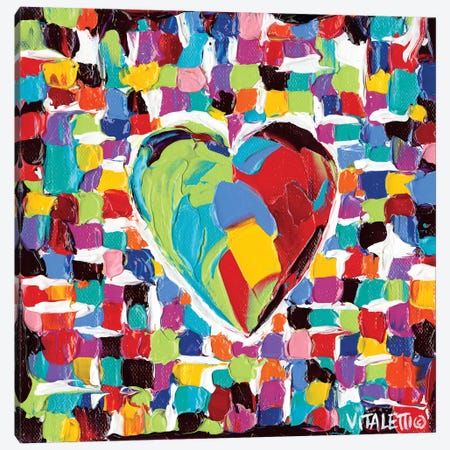 Mosaic Heart I Canvas Print #VIT11} by Carolee Vitaletti Canvas Art