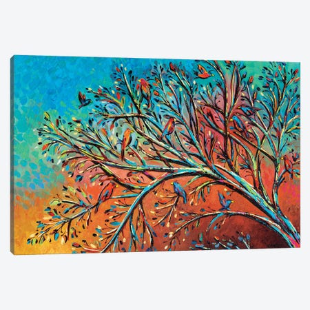 Sunrise Treetop Birds I Canvas Print #VIT120} by Carolee Vitaletti Canvas Print