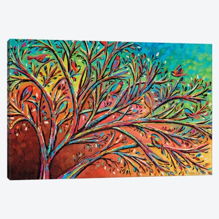 Sunrise Treetop Birds II Canvas Print #VIT121} by Carolee Vitaletti Canvas Print