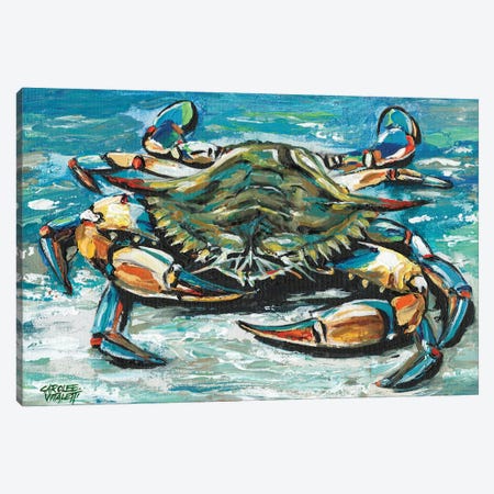 Blue Palette Crab I Canvas Print #VIT128} by Carolee Vitaletti Canvas Art Print