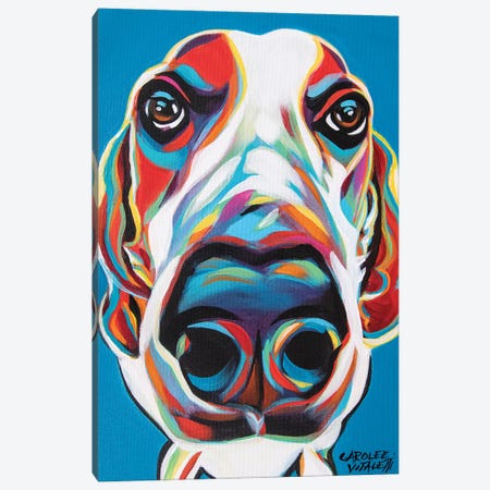 Nosey Dog I Canvas Print #VIT141} by Carolee Vitaletti Art Print
