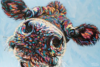 Funny Cow II by Carolee Vitaletti multi panel art