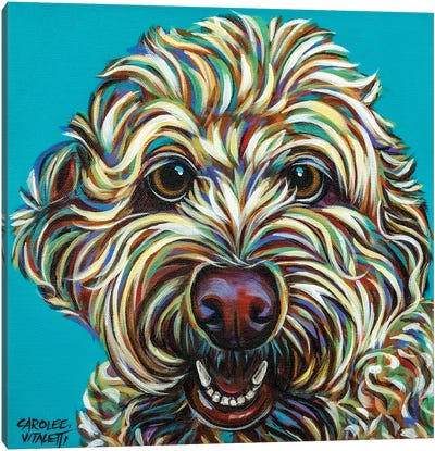 Kaleidoscope Dog IV Canvas Art Print - Goldendoodle Art