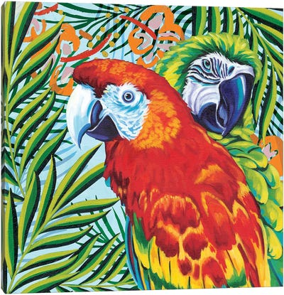 Luau I Canvas Art Print - Parrot Art