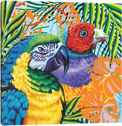 Luau II Canvas Art Print - Parrot Art