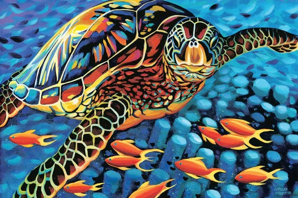 Kids Ocean Life Art: Cruising Along I by Carolee Vitaletti