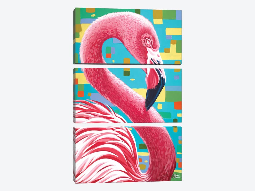 Fabulous Flamingos I by Carolee Vitaletti 3-piece Canvas Print