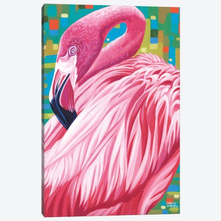 Fabulous Flamingos II Canvas Print #VIT24} by Carolee Vitaletti Canvas Artwork