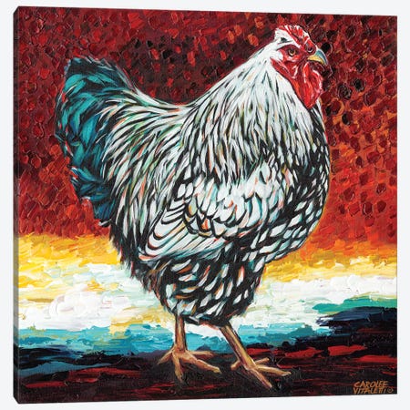 Fancy Chicken I Canvas Print #VIT27} by Carolee Vitaletti Canvas Artwork