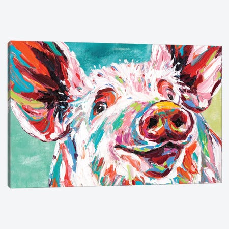 Piggy I Canvas Print #VIT29} by Carolee Vitaletti Canvas Print