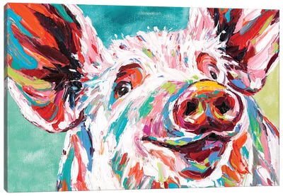 Piggy I Canvas Art Print - Best of Animal Art