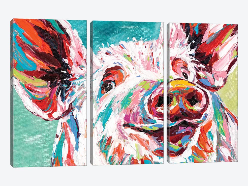 Piggy I by Carolee Vitaletti 3-piece Canvas Print