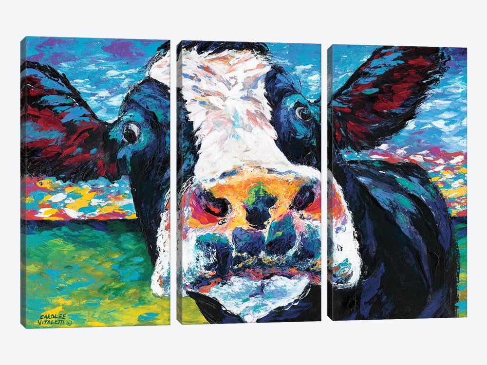 Curious Cow II by Carolee Vitaletti 3-piece Art Print