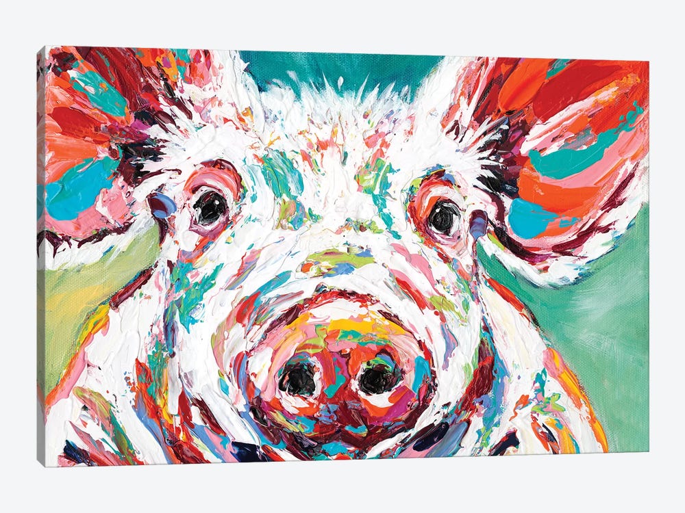 Piggy II by Carolee Vitaletti 1-piece Canvas Print