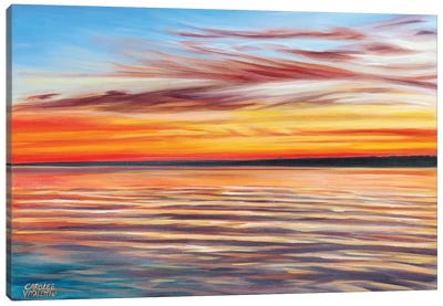 Tranquil Sky I Canvas Art Print - Cloudy Sunset Art