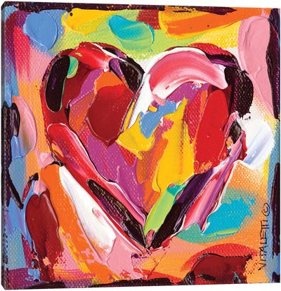 Colorful Expressions I Canvas Art Print - Heart Art
