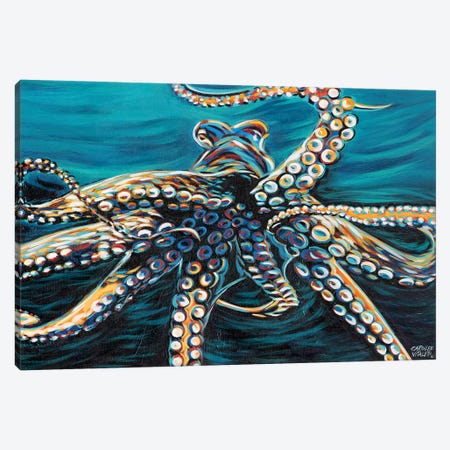 Wild Octopus II Canvas Print #VIT40} by Carolee Vitaletti Canvas Art Print