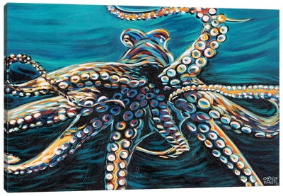 Wild Octopus II Canvas Art Print - Kids Nautical Art