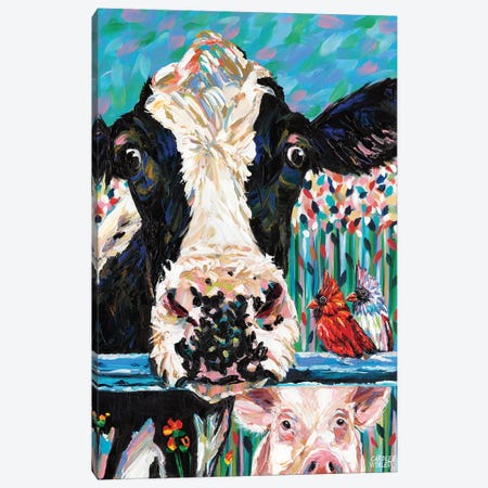 Farm Buddies II Canvas Print #VIT46} by Carolee Vitaletti Canvas Art