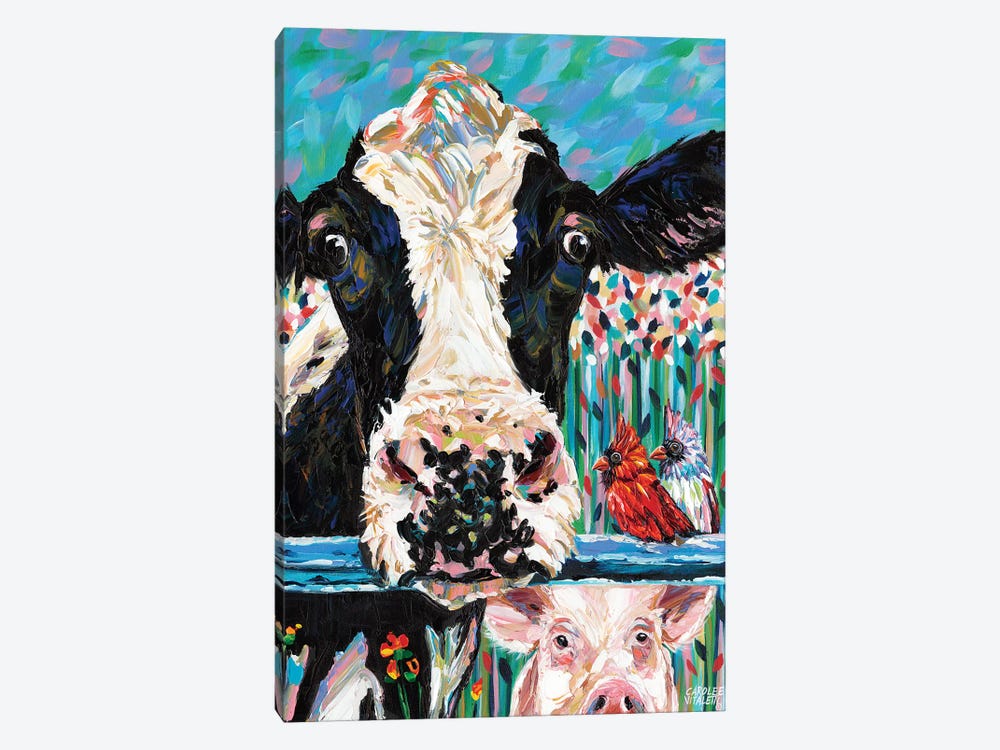 Farm Buddies II by Carolee Vitaletti 1-piece Canvas Artwork