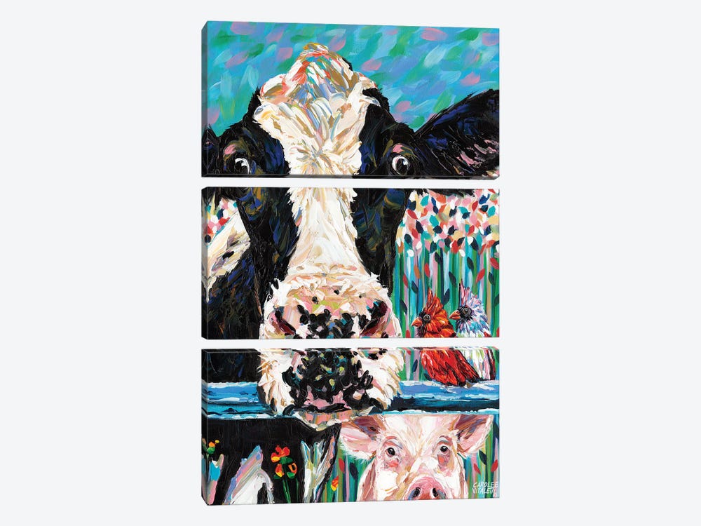 Farm Buddies II by Carolee Vitaletti 3-piece Canvas Art