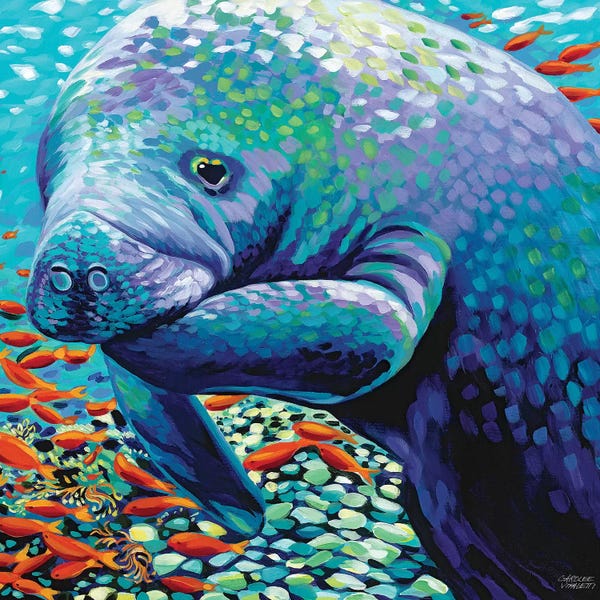 Manatees: Sea Sweetheart II by Carolee Vitaletti