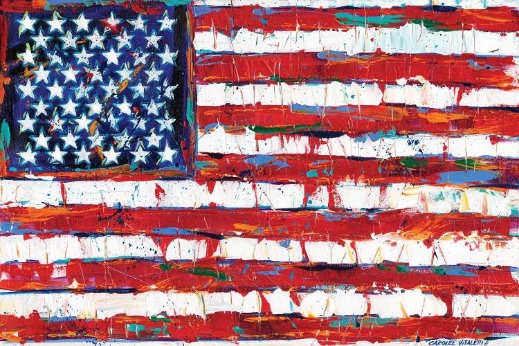 Dramatic Stars & Stripes by Carolee Vitaletti wall art