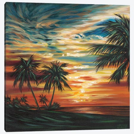 Stunning Tropical Sunset I Canvas Print #VIT58} by Carolee Vitaletti Canvas Art
